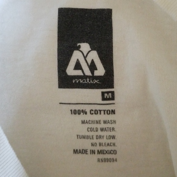 Men's medium white Matix medium s/s tee - Picture 2 of 3